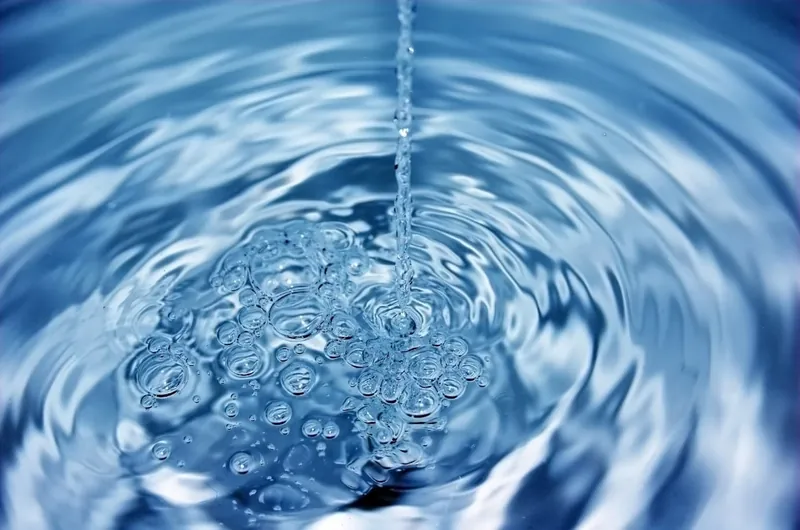 Clean water flowing from a tap