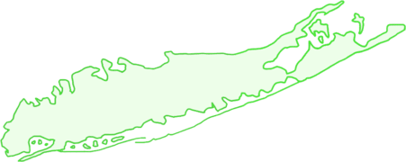Service area map of Long Island and surrounding regions