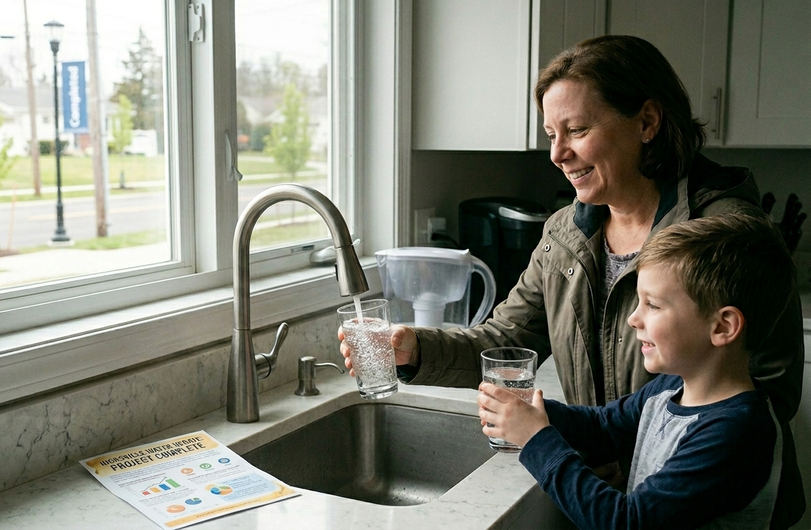 Family enjoying clean water in Hicksville Long Island