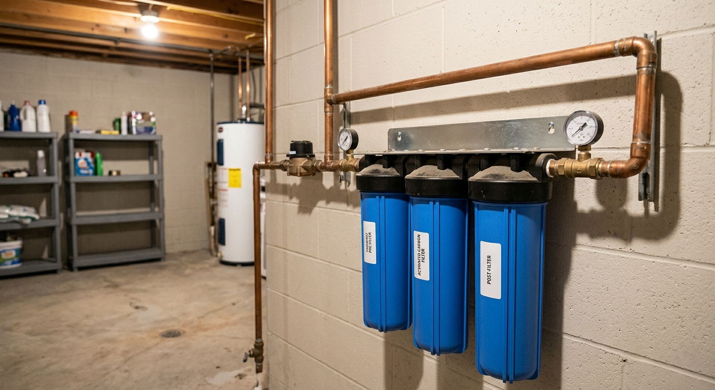Water filter installed