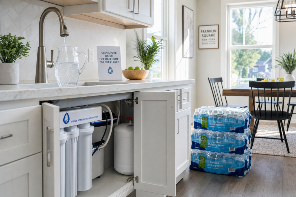 Franklin Square Water Contamination Costs: Bottled Water vs Whole-Home Filtration